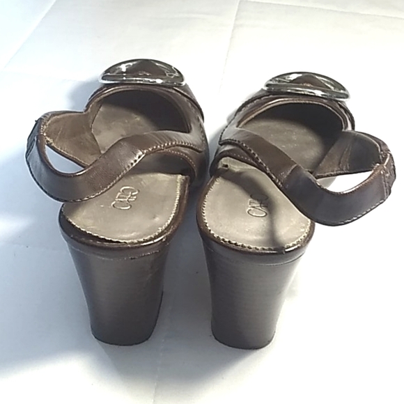 Cato Brown with Silver Buckle Sandals - Picture 5 of 5